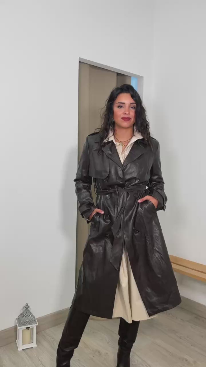 Gabardina Cuero